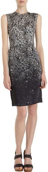 Lanvin Diamond Shift Dress in Gray (white) - Lyst