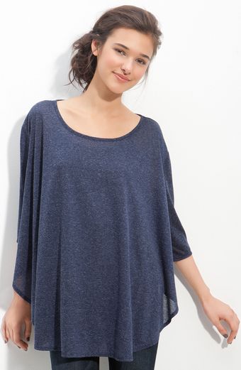 Lily White Oversized Tee with Chiffon Back - Lyst