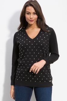 Michael by Michael Kors Studded Sweater - Lyst