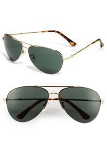 Michael by Michael Kors Semi Rimless Aviator Sunglasses - Lyst