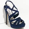 Miu Miu Strappy Platform Sandal in Blue (oltre mare) - Lyst