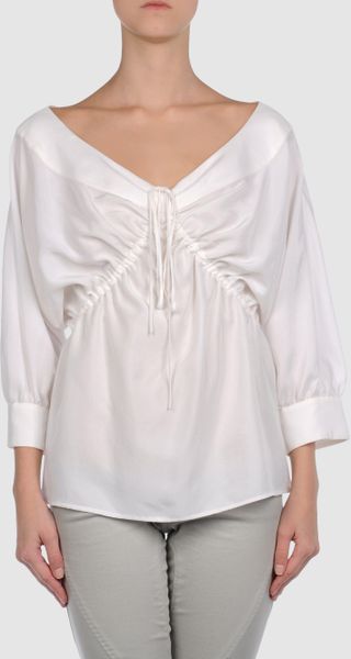 Moschino Blouse in White - Lyst
