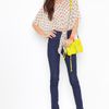 Nasty Gal Tied Dot Blouse in Beige (red) - Lyst