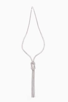 Nasty Gal Looped Fringe Necklace - Lyst