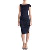 Nina Ricci Bow Shoulder Dress in Blue (navy) - Lyst