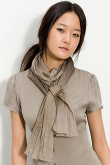 Nordstrom Pleated Metallic Scarf - Lyst