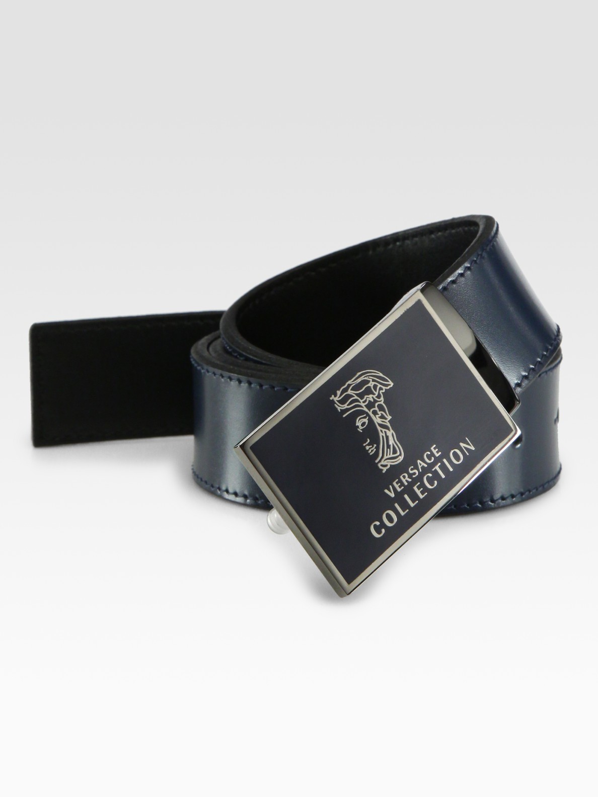 Versace Medusa Buckle Belt in Blue for Men Lyst