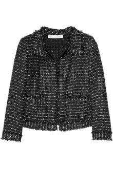 Oscar de la Renta Open-knit Tweed Jacket - Lyst