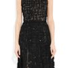 Oscar De La Renta Sequined Chiffon and Chantilly Lace Dress in Black - Lyst