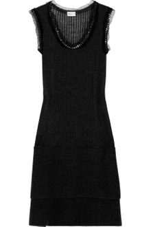 Philosophy di Alberta Ferretti Chain-embellished Wool Dress - Lyst