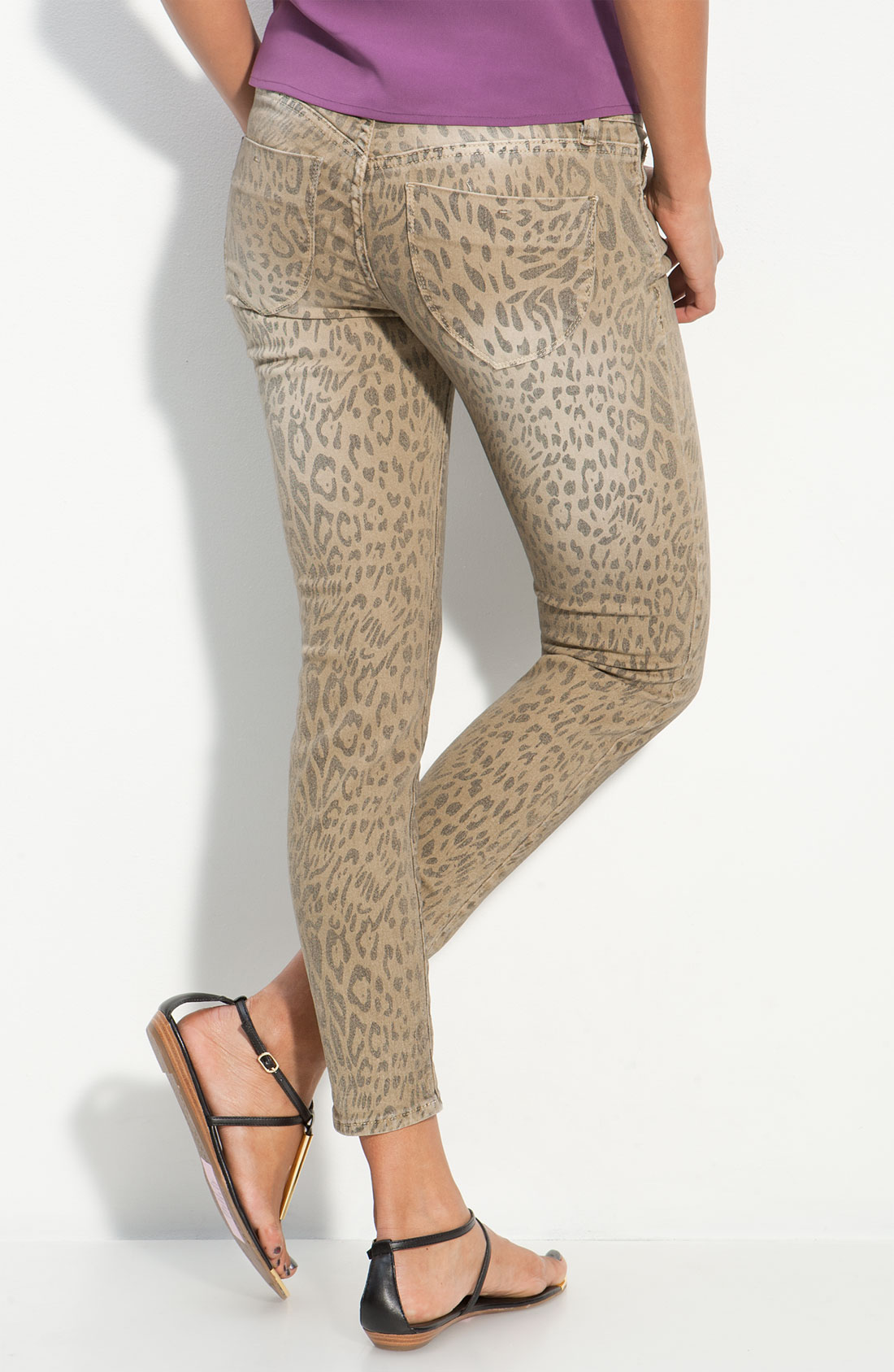 leopard print skinny jeans