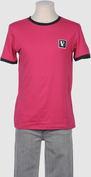 Versace Collection Short Sleeve T Shirts in Pink for Men - Lyst