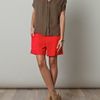 Vince Washed Silk Blouse in Brown (taupe) - Lyst