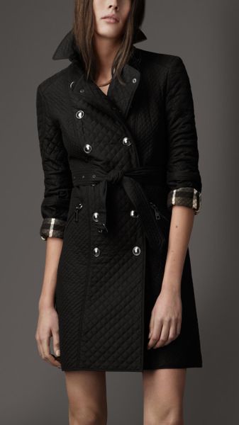 Burberry Quilted Taffeta Trench Coat - Lyst