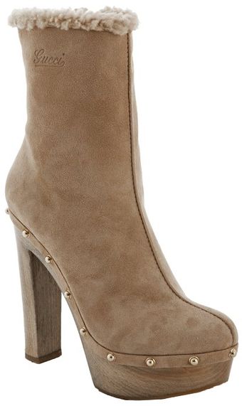  Sand Suede Shearling Lined Montana Studded Platform Boots 