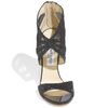 Jimmy Choo Leila Mesh Sandal in Black (black glitter) - Lyst