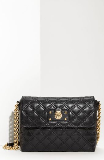  Black Quilted Leather Large Single Shoulder Bag 