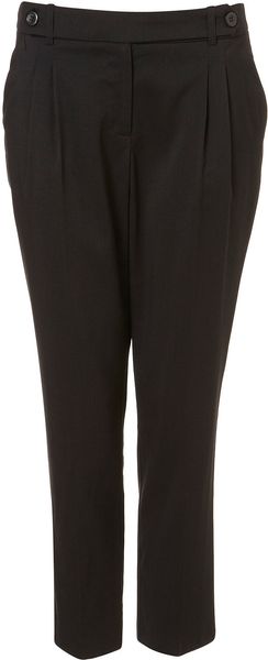 Topshop Double Tab Tapered Trousers - Lyst