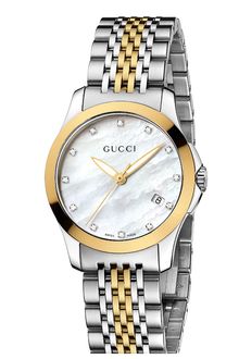 Gucci G Timeless Small Diamond Index Bracelet Watch - Lyst