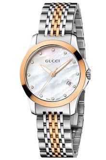 Gucci G Timeless Small Diamond Index Bracelet Watch - Lyst