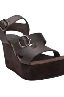 Pedro Garcia Dayna Buckle Wedge Sandal - Lyst