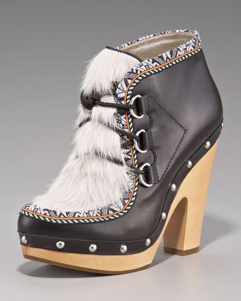 Belle By Sigerson Morrison Inuit-inspired Lace-up Bootie - Lyst