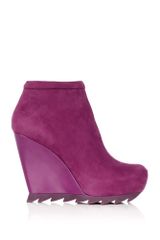 Camilla Skovgaard Purple Ankle Wedge Boot with Saw Sole
