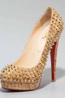 Christian Louboutin Altipump Spike Cork Pumps - Lyst