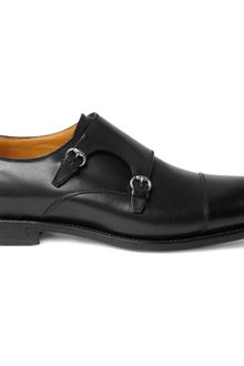Gucci Double Monk-strap Leather Shoes - Lyst