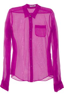 Jil Sander Sheer Silk-organza Shirt - Lyst