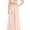 Marchesa Embellished Oneshoulder Silkchiffon Gown in Pink (blush) - Lyst
