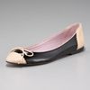 Red Valentino Captoe Ballerina Flat in Black (black nude) - Lyst