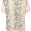 Topshop Snake Panel Short Sleeve Tee in Pink (pale pink) - Lyst