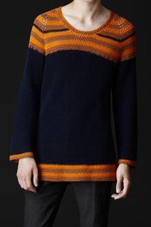Burberry Prorsum Hand Crochet Cotton Sweater - Lyst