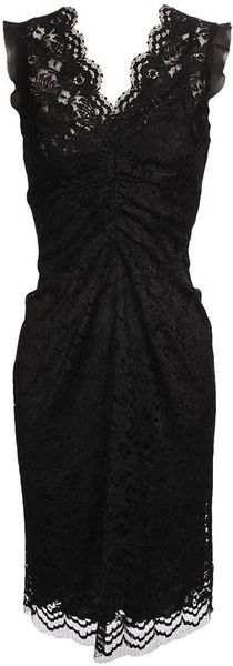 Dolce & Gabbana Floral Lace Dress with Silk Lining - Lyst