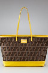 Fendi Zucca Tote, Yellow