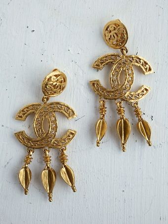 Free People Vintage Chanel Earrings - Lyst