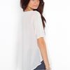 Nasty Gal Sheer Back Tee  Ivory in White (ivory) - Lyst