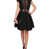 Nina Ricci Taffeta Dress with Lace Inserts in Black - Lyst
