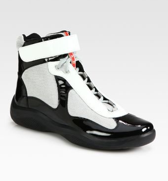  High-Top Patent Sneakers 