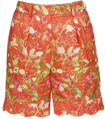 Opening Ceremony Floral Printed Cotton-silk Shorts - Lyst