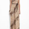 Tibi Strapless Lurex Leopard Print Maxi Dress in Animal (leopard) - Lyst