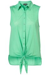 Topshop Knot Front Shirt