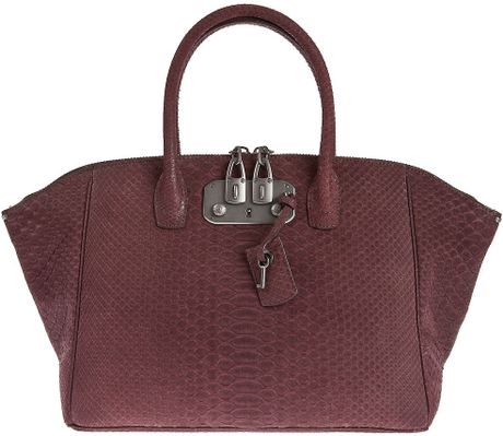 Vbh Python Skin Bag in Purple - Lyst