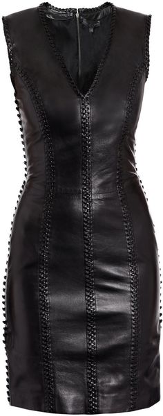 Alexander McQueen Leather Dress - Lyst