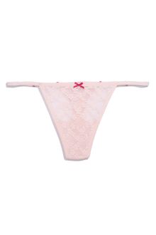 Betsey Johnson Stretch Mesh & Lace Thong - Lyst