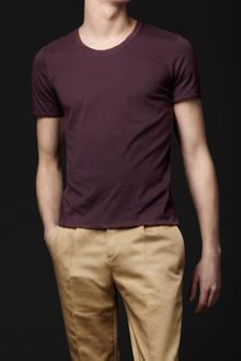Burberry Prorsum Blanket Stitch Cotton T-shirt - Lyst