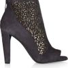 Diane Von Furstenberg Angel Cutoutpanel Suede Ankle Boots in Gray - Lyst
