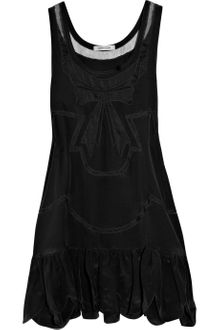 Emma Cook Embroidered Silk Crepe De Chine Tank - Lyst