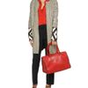 Fendi Lattice Woven Leather Overcoat in Black (black white) - Lyst